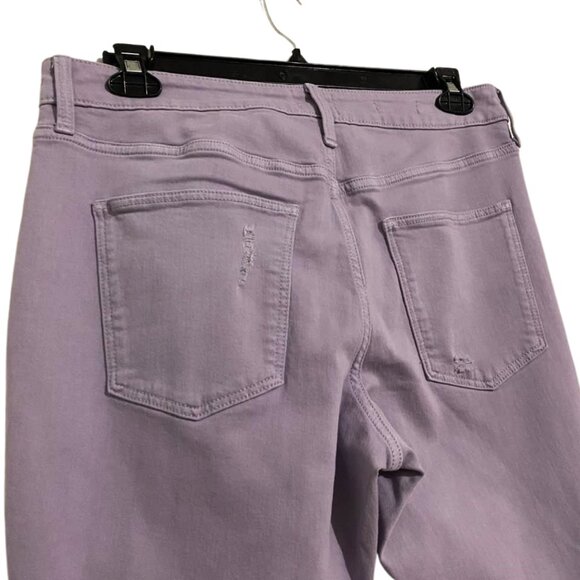 Universal Thread Ripped Distressed Purple Lavender High Rise Skinny Jeans - Picture 5 of 14